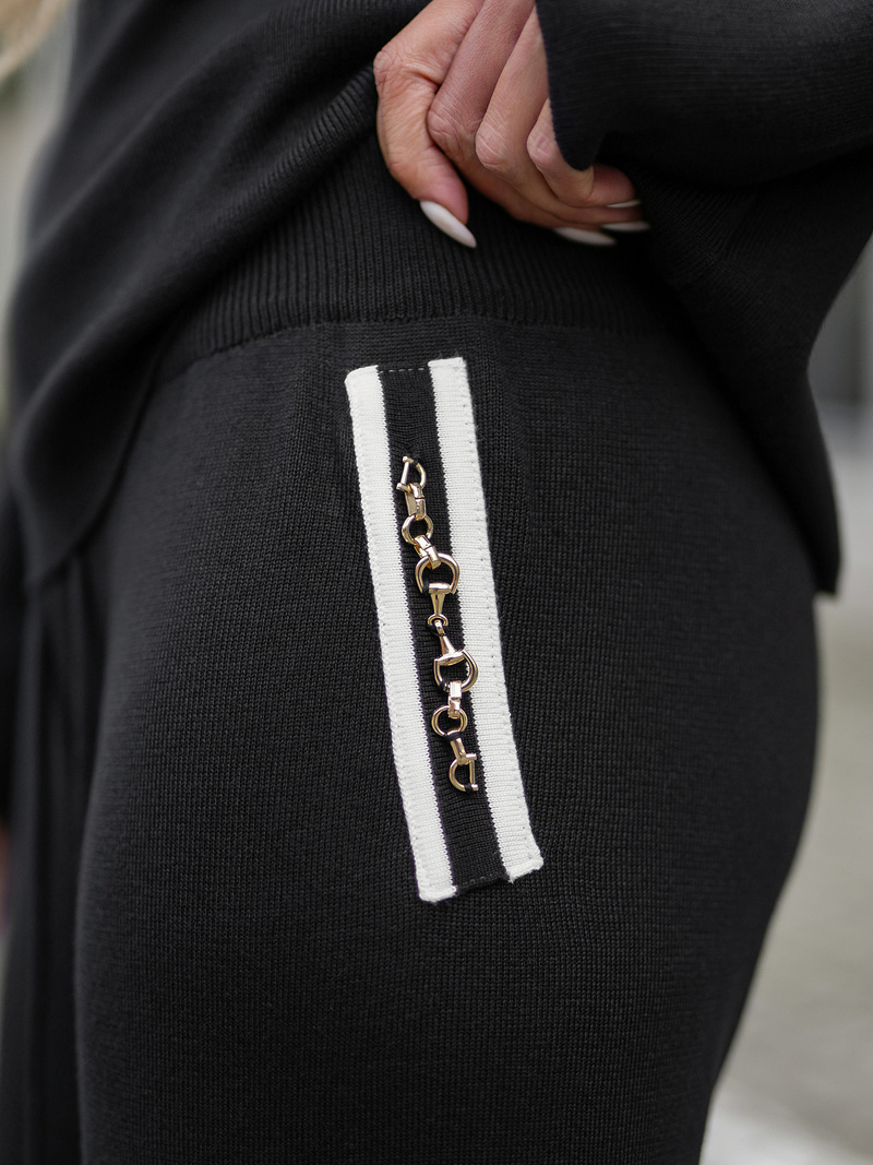 Conjunto de chándal de dos piezas negro OZONEE JS/26C8801/3