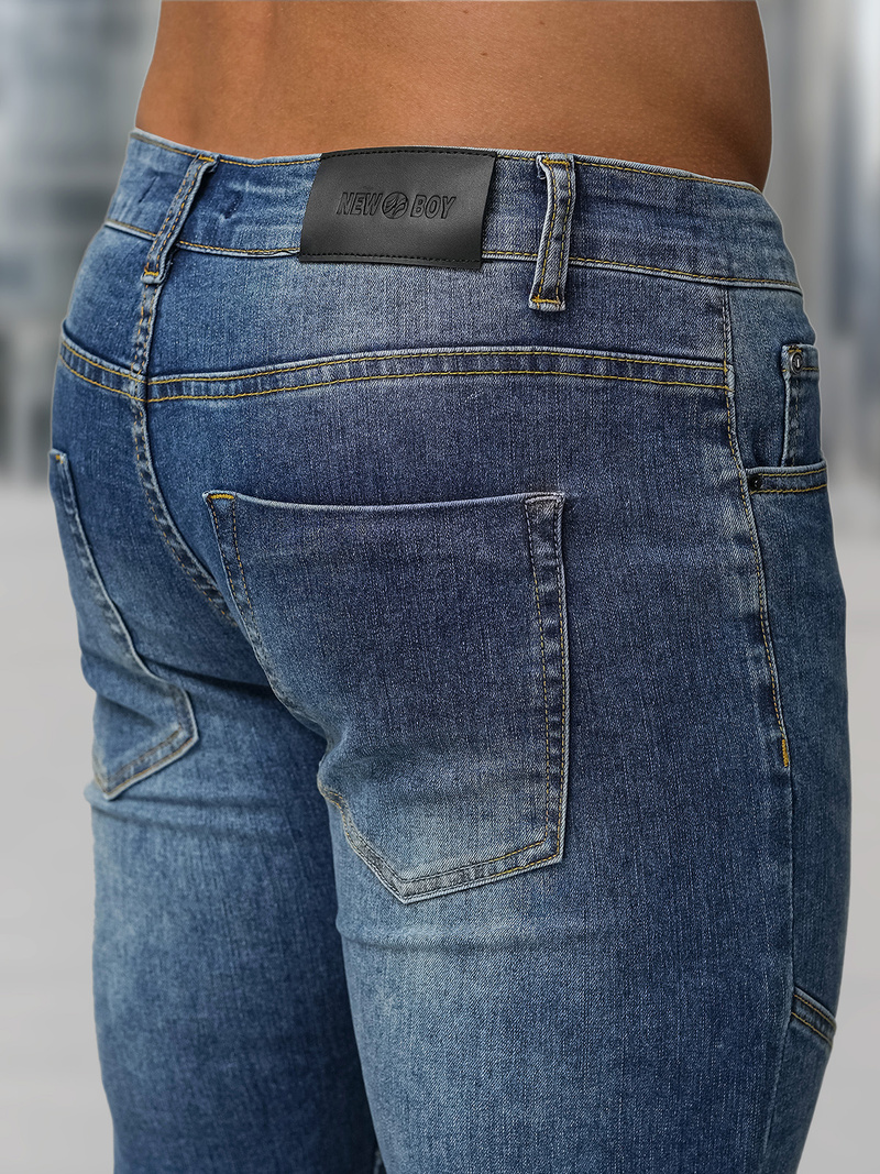 Vaqueros de hombre azul oscuro OZONEE NB/MP0082BS