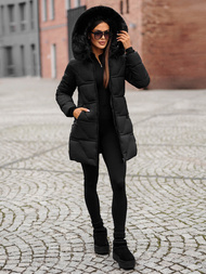 Chaqueta de mujer negra OZONEE JS/16M9099/392Z