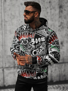 Sudadera de hombre negra OZONEE O/B270