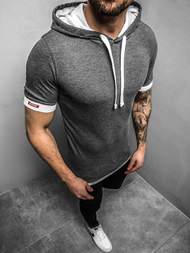 Camiseta de hombre gris oscuro OZONEE O/1273Z