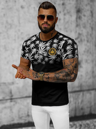 Camiseta de hombre negra OZONEE O/T133/3