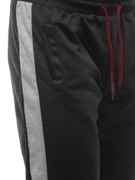 Pantalón de chándal de hombre negro-gris OZONEE JS/JZ11003Z