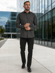 Camisa de hombre negra OZONEE V/V184