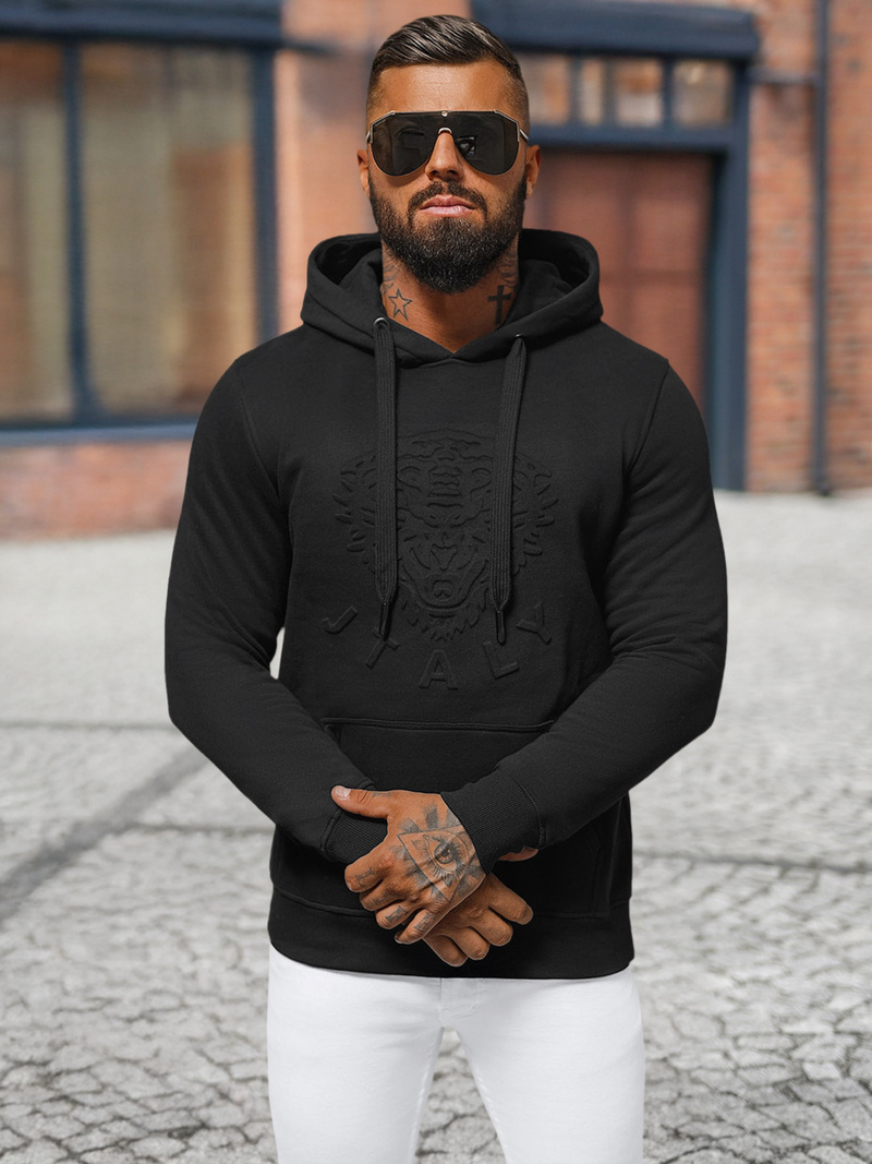 Sudadera de hombre negra OZONEE NB/MF2012