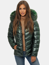 Chaqueta de mujer en verde OZONEE JS/M773/238