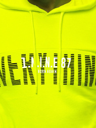 Sudadera de hombre neón amarilla OZONEE MACH/3123