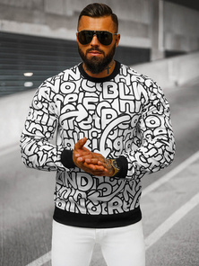 Sudadera de hombre blanca OZONEE JS/8B1137/1