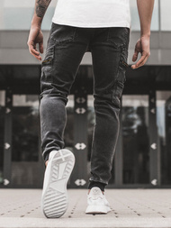 Vaqueros jogger de hombre negras OZONEE G/1081