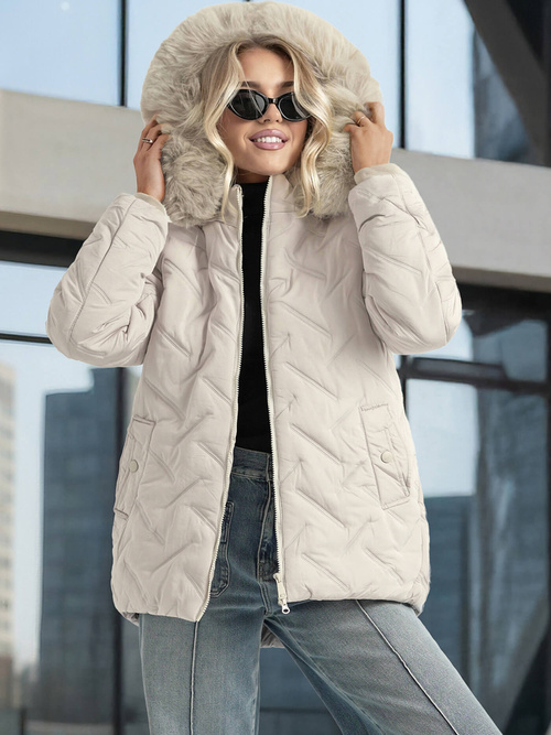 Chaqueta de mujer gris-clara OZONEE JS/16M9296/280