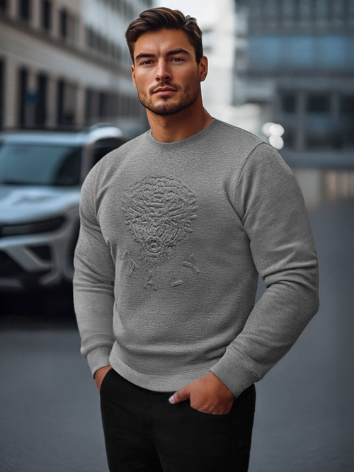 Sudadera de hombre grafito OZONEE NB/MF2010