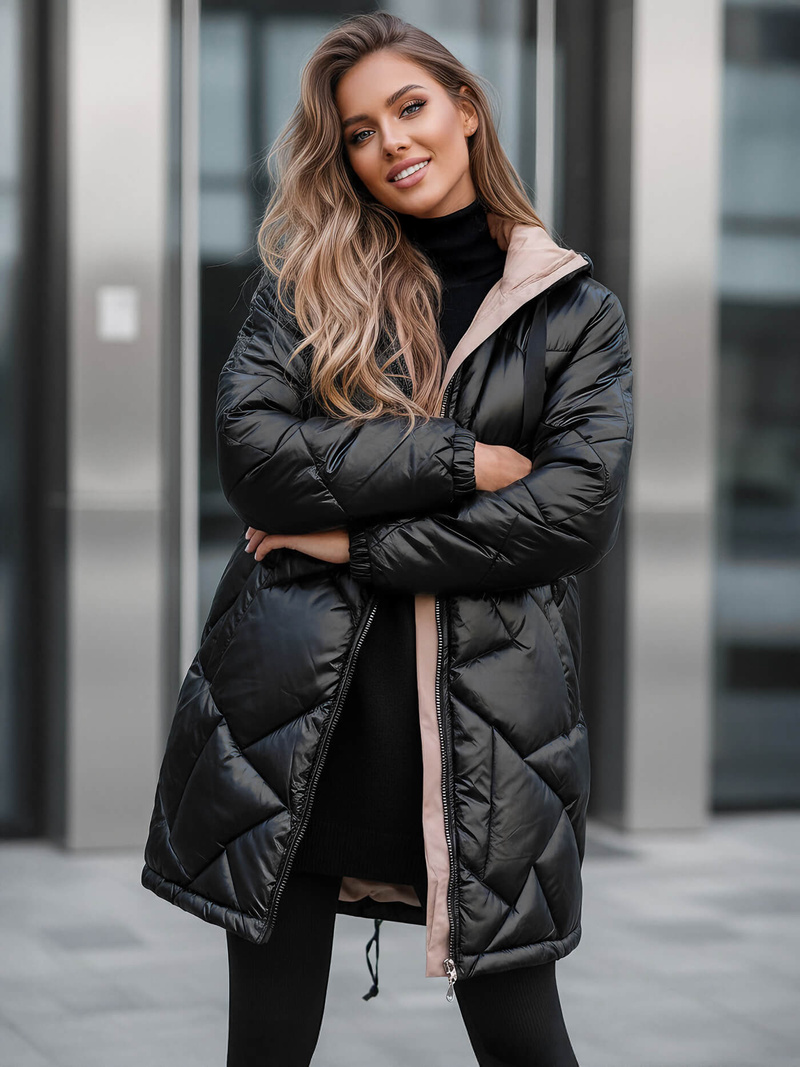 Chaqueta de mujer negra OZONEE JS/5M3189/392Z