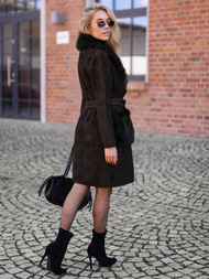 Abrigo de mujer negras OZONEE JS/53M5200/1