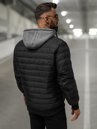 Chaqueta de hombre negra OZONEE JS/8M985/392