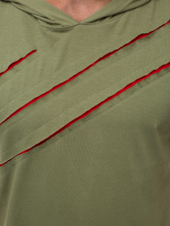 Camiseta de hombre rojo caqui OZONEE A/1185Z 