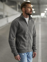 Sudadera de hombre gris-oscuro OZONEE JS/2002Z