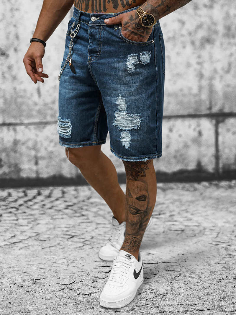 Pantalón corto de hombre azul oscuro OZONEE DP/174