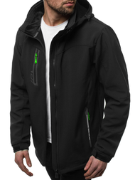Chaqueta de hombre negro-verde OZONEE GE/12268
