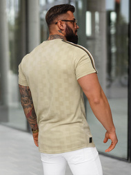 Camiseta de hombre beige OZONEE O/QS11621