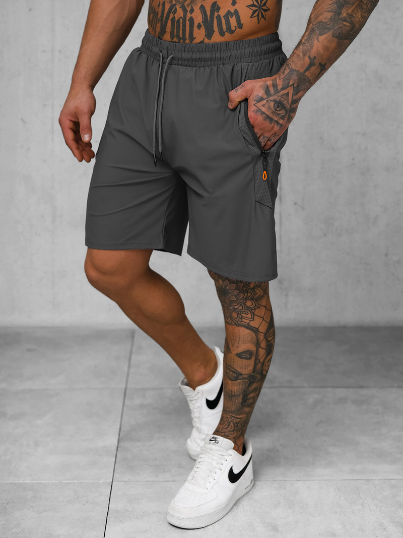 Pantalones cortos deportivos para hombre grafito OZONEE JS/12K1802/5