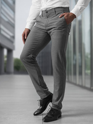 Pantalón chino de hombre gris oscuro OZONEE V/6545