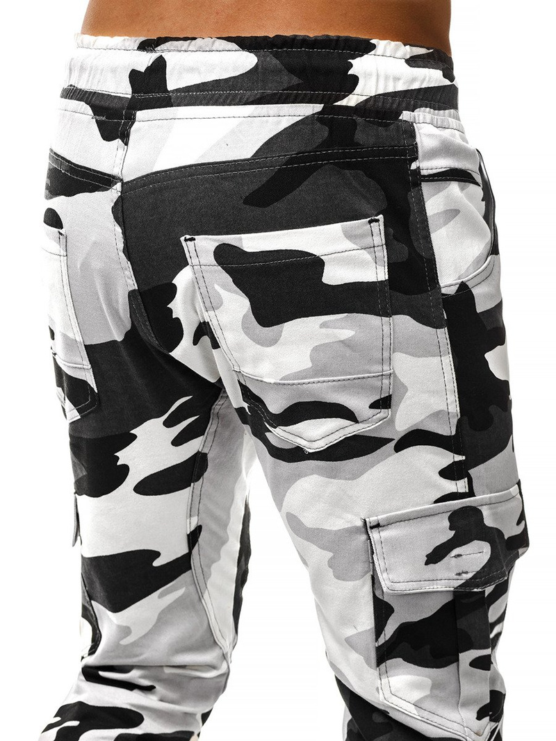 Pantalón jogger de hombre negro-blancos OZONEE A/404
