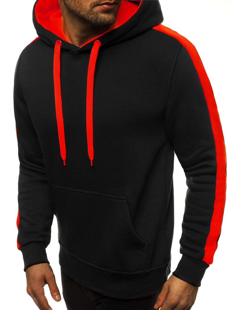 Sudadera de hombre negra-roja OZONEE JS/2012