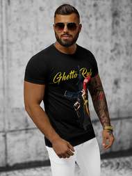 Camiseta de hombre negra OZONEE O/T129/3