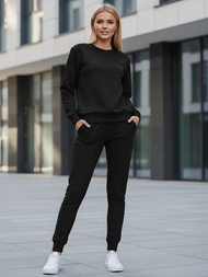 Conjunto de chándal de dos piezas negro OZONEE JS/CKW01