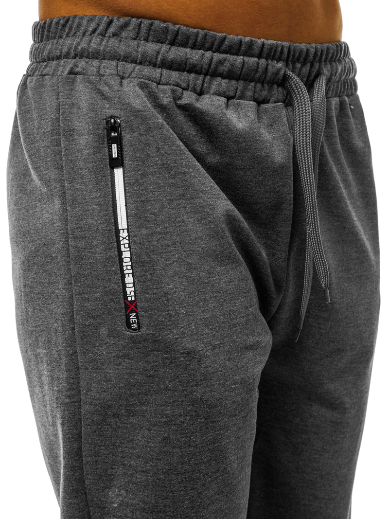 Pantalón de chándal de hombre gris oscuro JS/XW006S