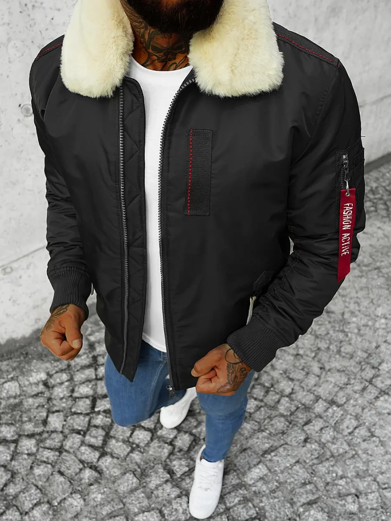 Chaqueta de hombre negra OZONEE O/X1026KZ