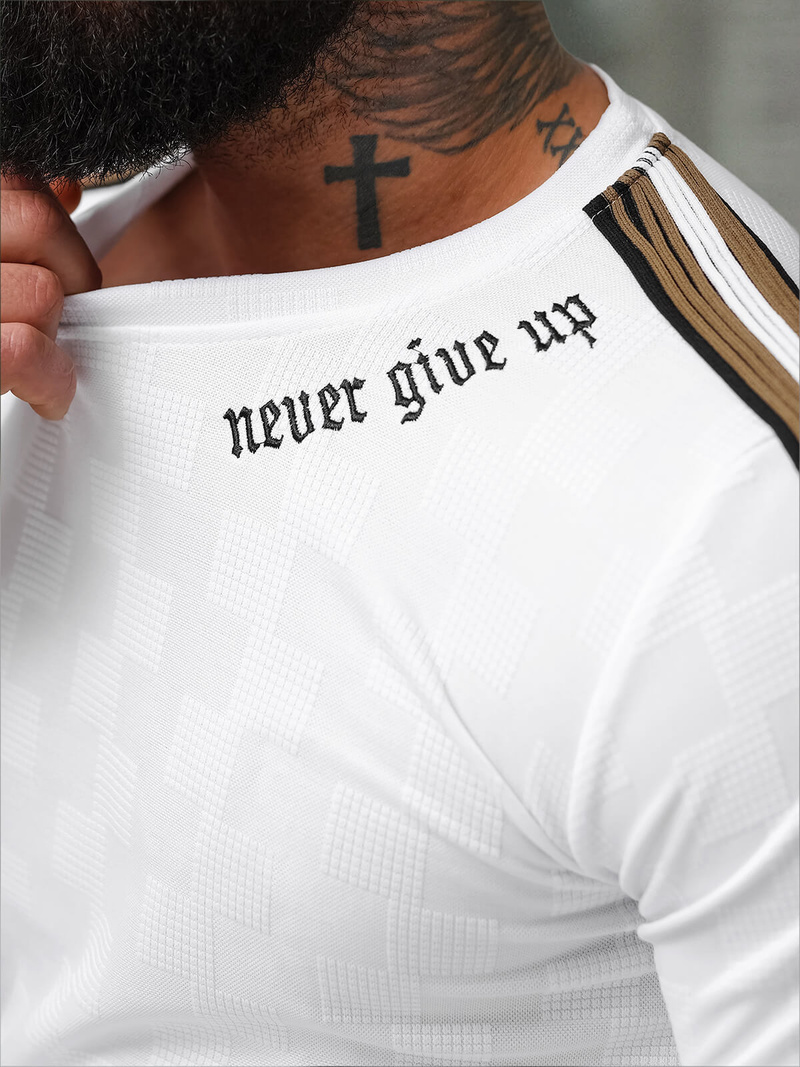 Camiseta de hombre blanco OZONEE O/QS11621