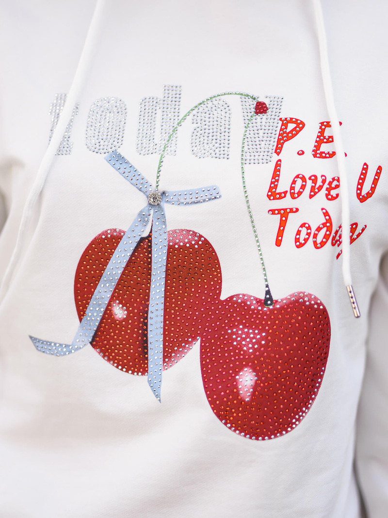 Sudadera de mujer blanca OZONEE JS/8B856/1