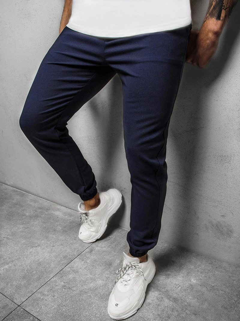 Pantalón chino de hombre azul marino OZONEE DJ/5539