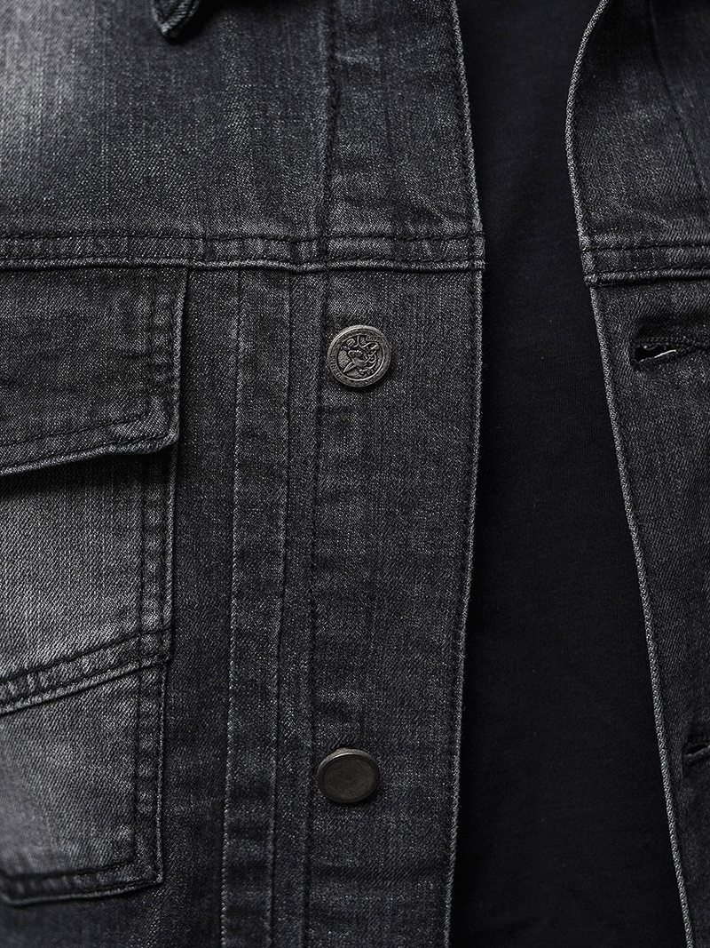 Chaqueta vaquera de hombre negra OZONEE NB/MJ521N