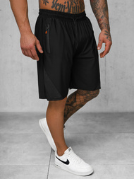 Pantalones cortos deportivos para hombre negras OZONEE JS/12K1800/3