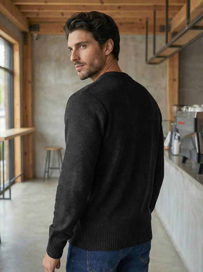 Jersey de hombre negro OZONEE JS/59B3600/3