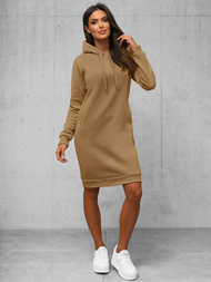 Sudadera de mujer beige obscuro OZONEE JS/YS10005/91Z