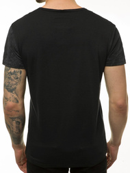 Camiseta de hombre negra OZONEE JS/SS10927