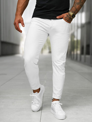 Vaqueros de hombre blancos OZONEE BL/JK884