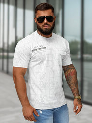 Camiseta de hombre blanco OZONEE O/QQ1530