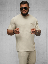 Camiseta de hombre beige OZONEE O/Y960T