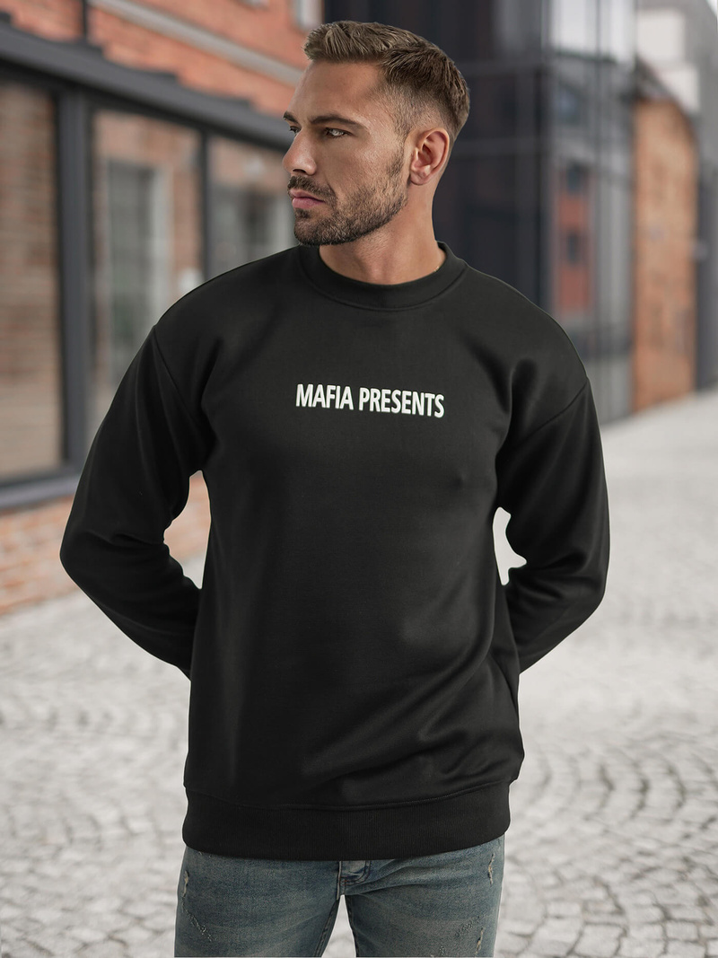 Sudadera de hombre negra OZONEE JS/65B3919/3