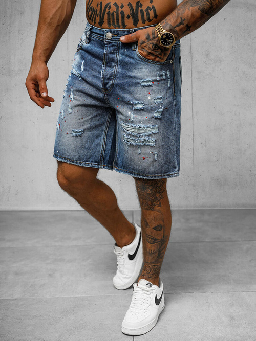 Pantalón corto de hombre azul OZONEE O/VIP/2412