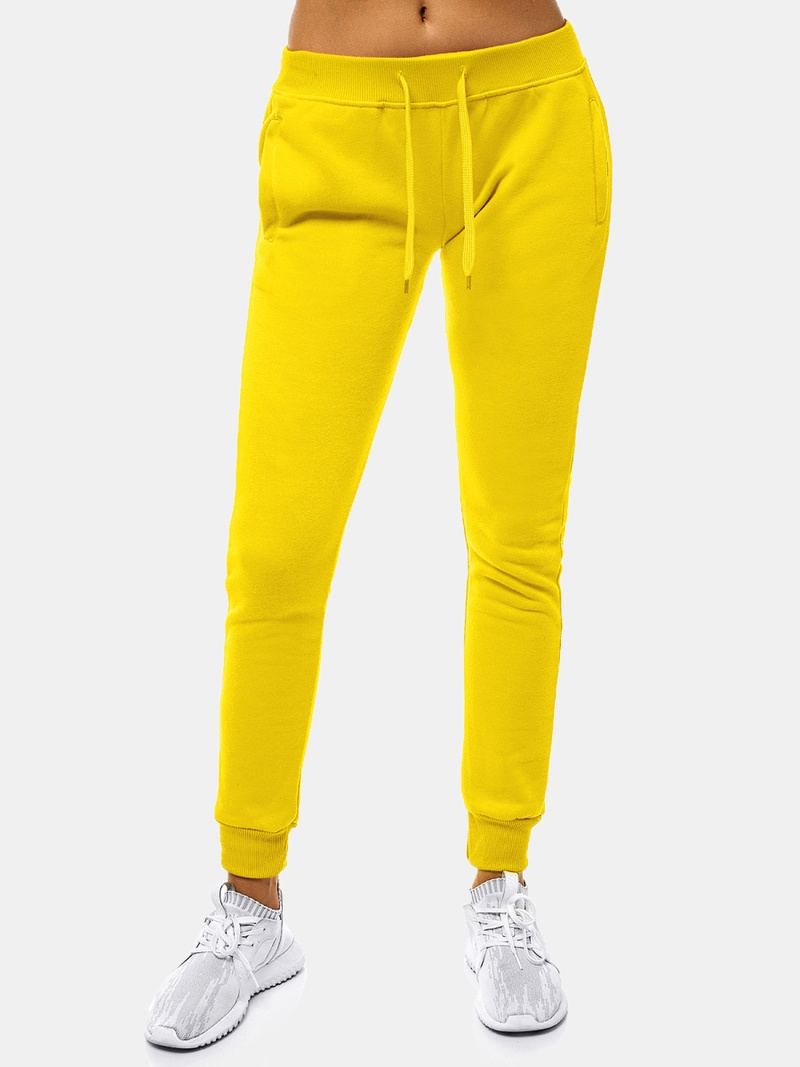 Pantalón de chándal para mujer amarillo OZONEE JS/CK01