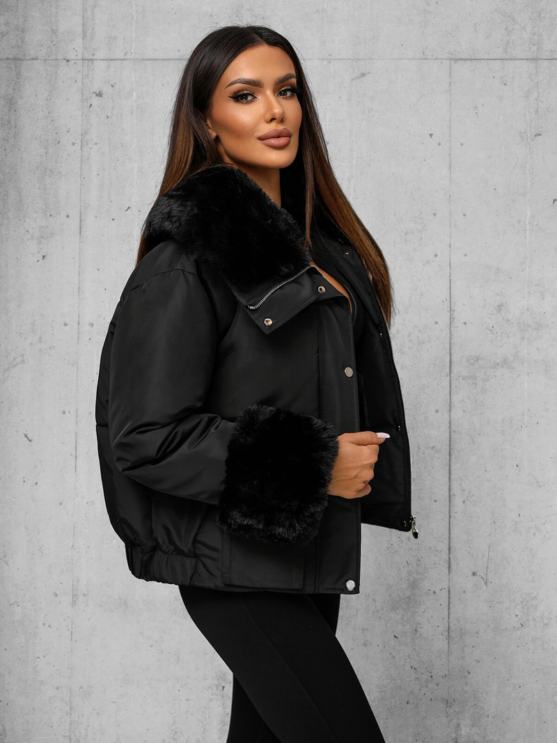 Chaqueta de mujer en negra OZONEE O/H833Z