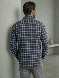 Camisa de hombre azul marino OZONEE V/V173Z