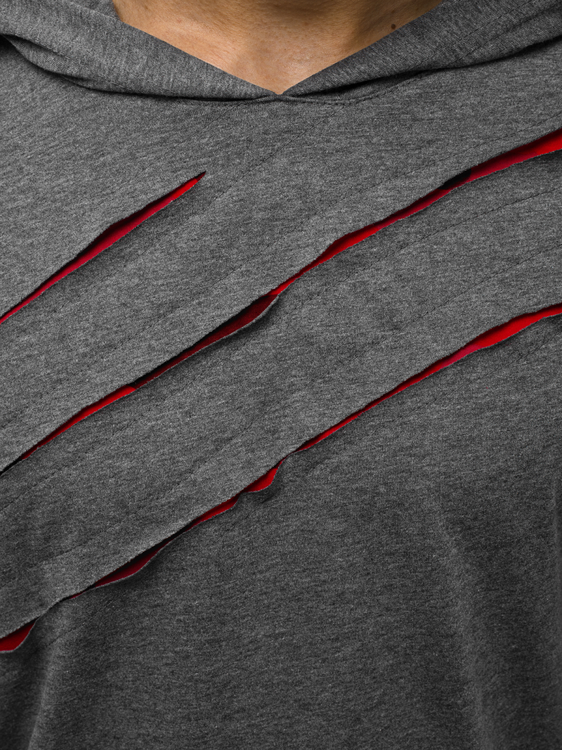 Camiseta de hombre grafito OZONEE O/1187XZ