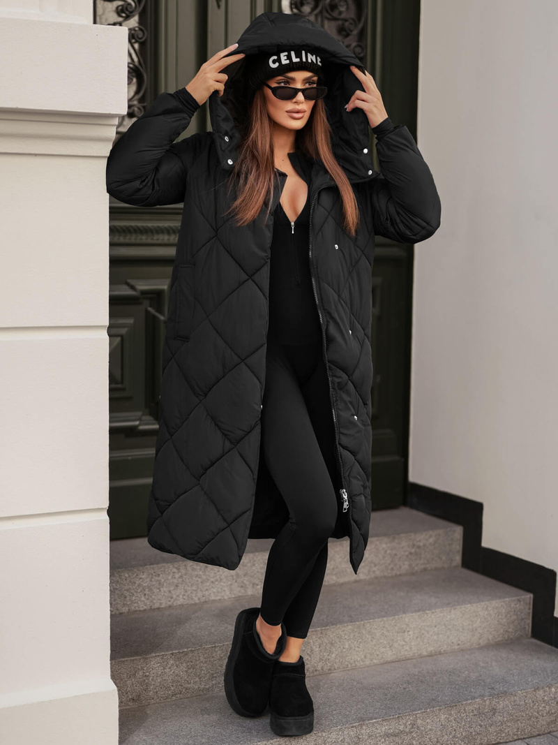 Chaqueta de mujer negra OZONEE JS/5M3173/392Z