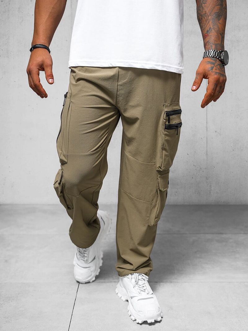 Pantalón de hombre beige oscuro OZONEE O/PS5527